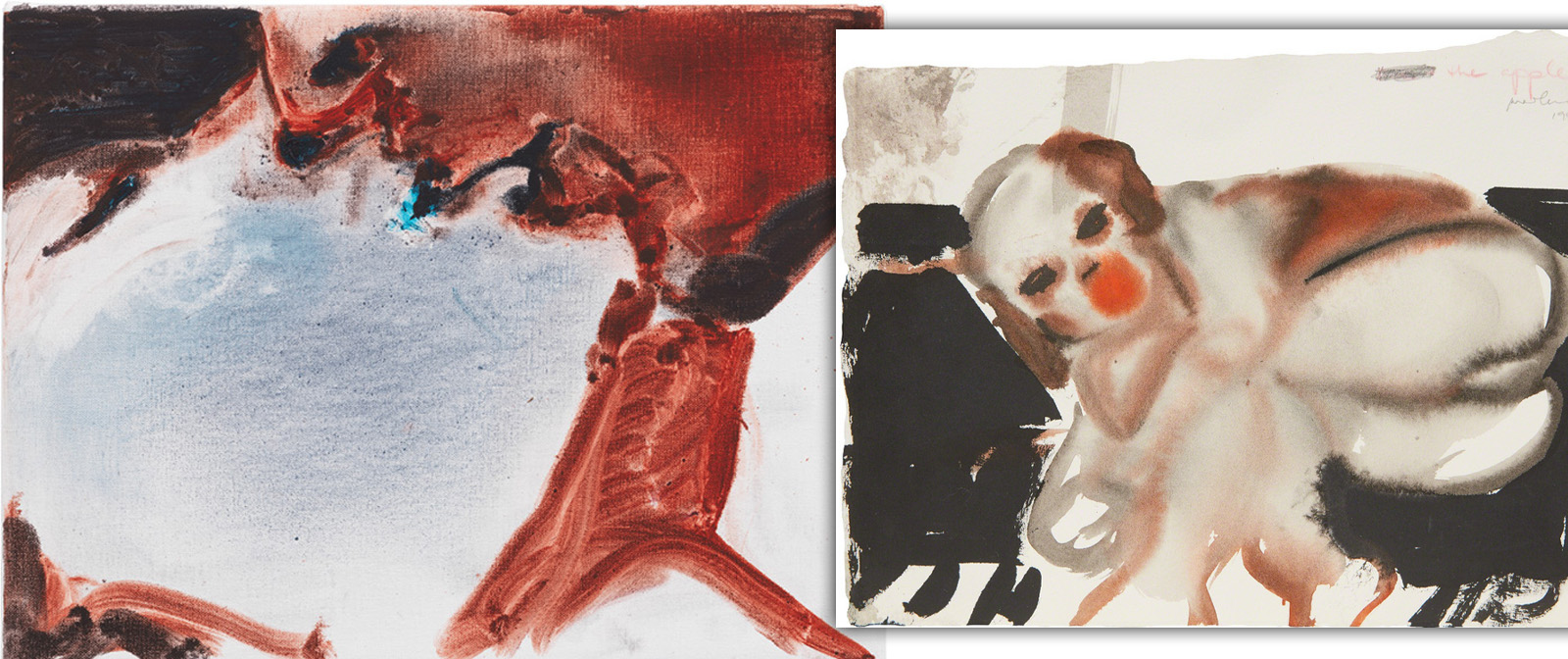Blurred edges of beauty: pain, tenderness and truthful provocation in watercolor by Marlene Dumas.