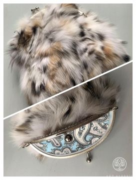 Lynx fur handbag