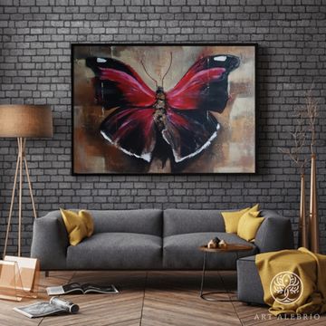Butterfly. Interior painting.