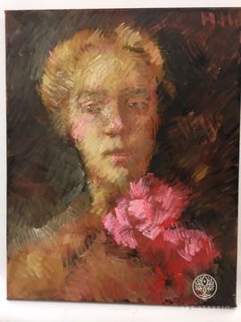 Portrait of a young lady with flowers (Nick Nezhin)