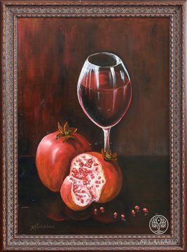 Pomegranate bouquet (Vladimir Laskavy) oil on canvas 50x70,
