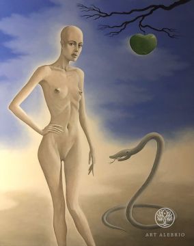 Eve and the Tempter Serpent (Gennady Bekarevich)