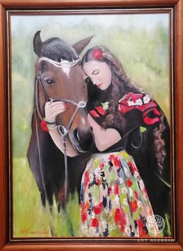 Gypsy happiness (Vladimir Laskavy) 50x70 oil on canvas, 2021
