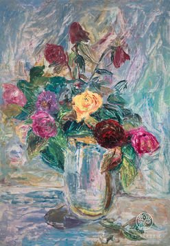Fresh roses (Nadezhda Khaustova - Izmalko)