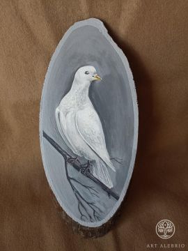 White dove. The picture is on the back.