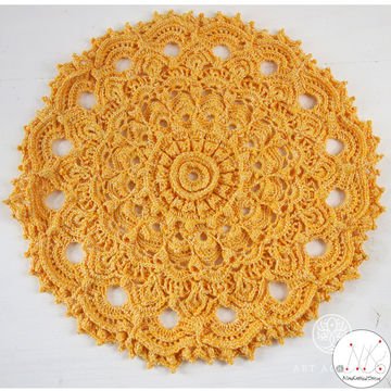 Yellow decorative napkin