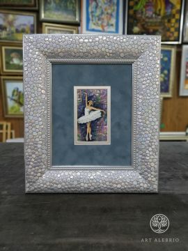 Painting on mother of pearl "Ballerina"