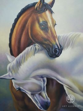 Oil painting "Tenderness and nature"