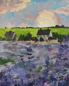 Lavender Cotswold sunset