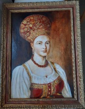 Unknown woman in Russian costume