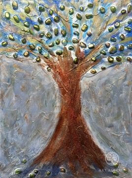 TREE OF ABUNDANCE Textured painting