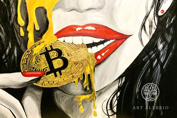 Girl with Bitcoin