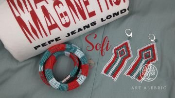 Magnetism. Transformable jewelry (necklace-bracelet) and earrings.