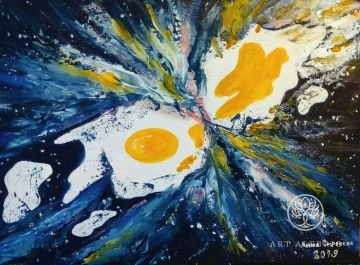 Galactic egg collision