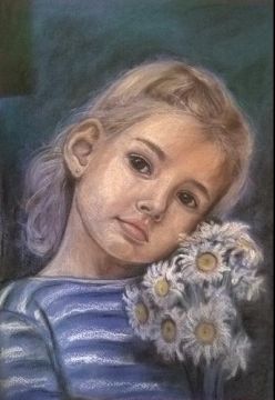 Girl with daisies