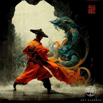 Monks and dragons series of works No. 1