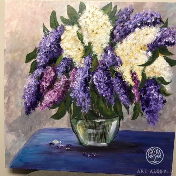 "Bouquet of lilacs in a vase" Rafaelyan Anna