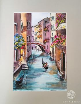 Venice. Watercolor. Sketch.