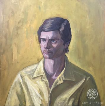 Portrait of a sitter in yellow.