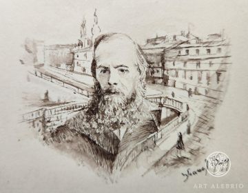 Portrait of the writer F.M. Dostoevsky.