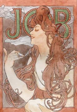 Advertising cigarettes JOB - Alphonse Mucha, reproduction