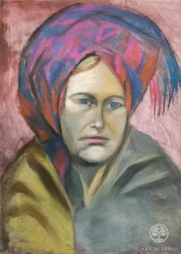 Woman's head in a turban