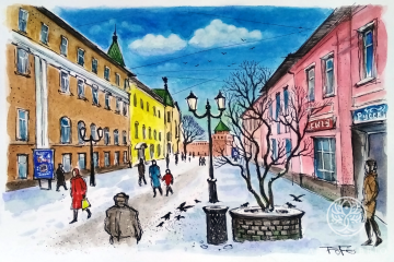 Nizhny Novgorod Pokrovka in winter
