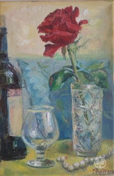 "Rose in a Vase"